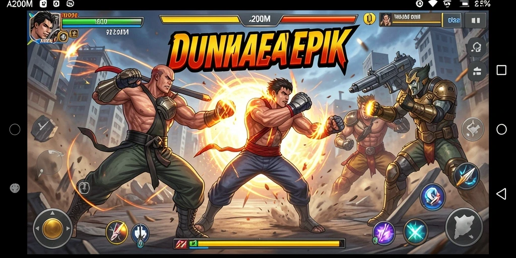 Tampilan gameplay A200M yang mendebarkan dan penuh aksi.