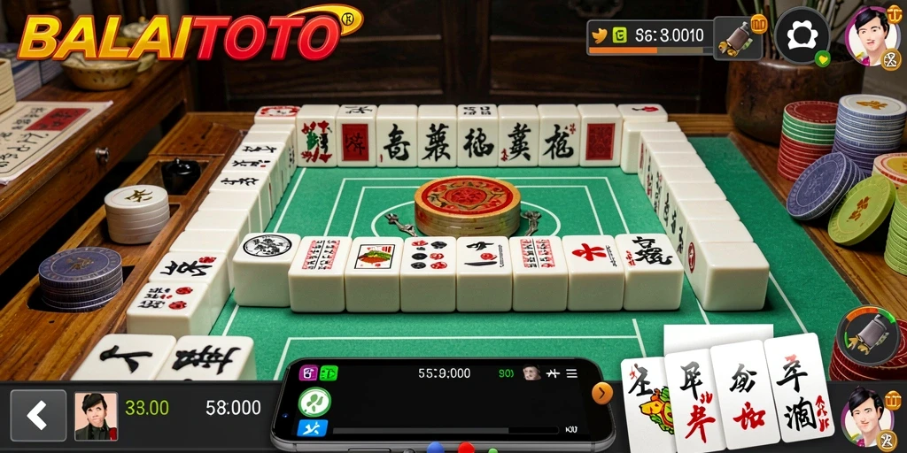 Tampilan gameplay Mahjong yang seru dan menantang di BALAITOTO.