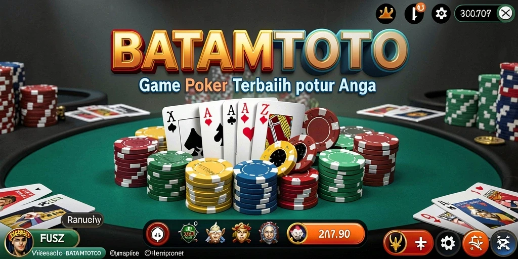 Screenshot gameplay BATAMTOTO menampilkan aksi seru permainan Poker.