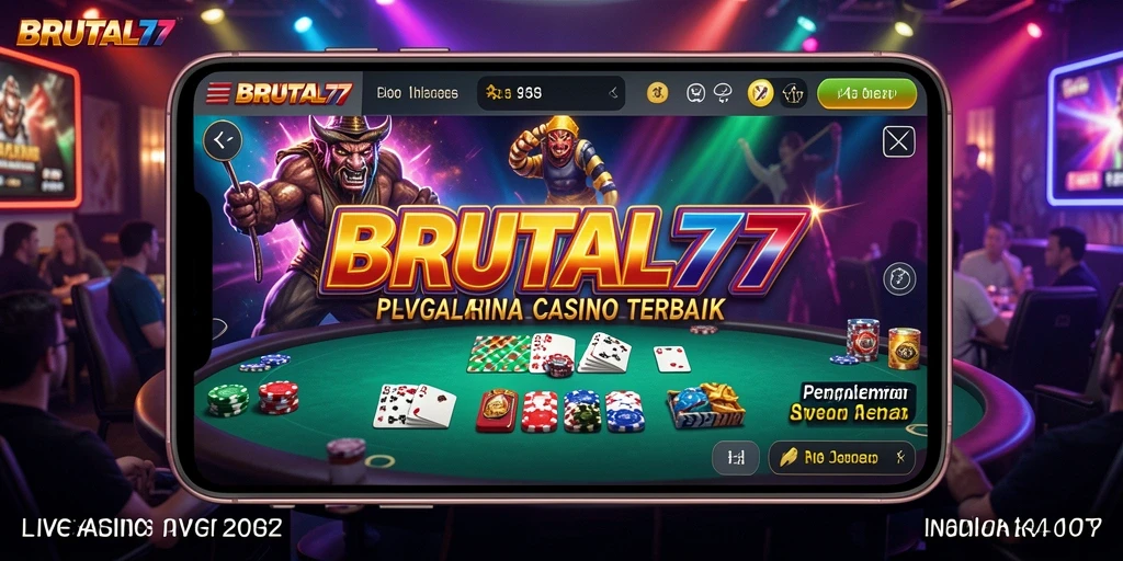 Tampilan gameplay Live Casino di BRUTAL77 yang memukau dan interaktif.