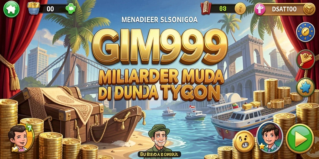 Tangkapan layar GIM999 menampilkan pemain mengelola bisnis dengan berbagai opsi strategis.