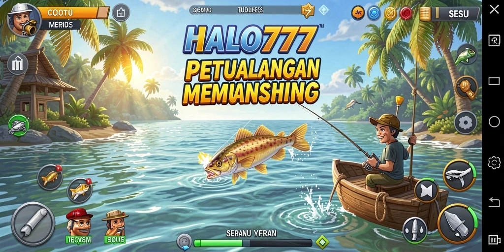Tampilan menarik dari gameplay HALO777 yang penuh aksi memancing.