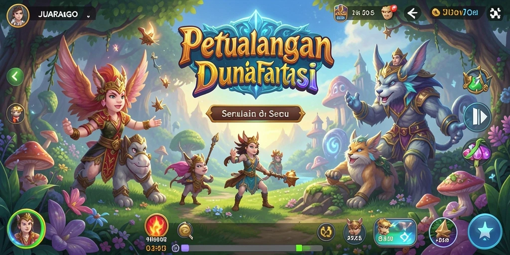Screenshot gameplay JUARAGO memperlihatkan momen petualangan yang mendebarkan.