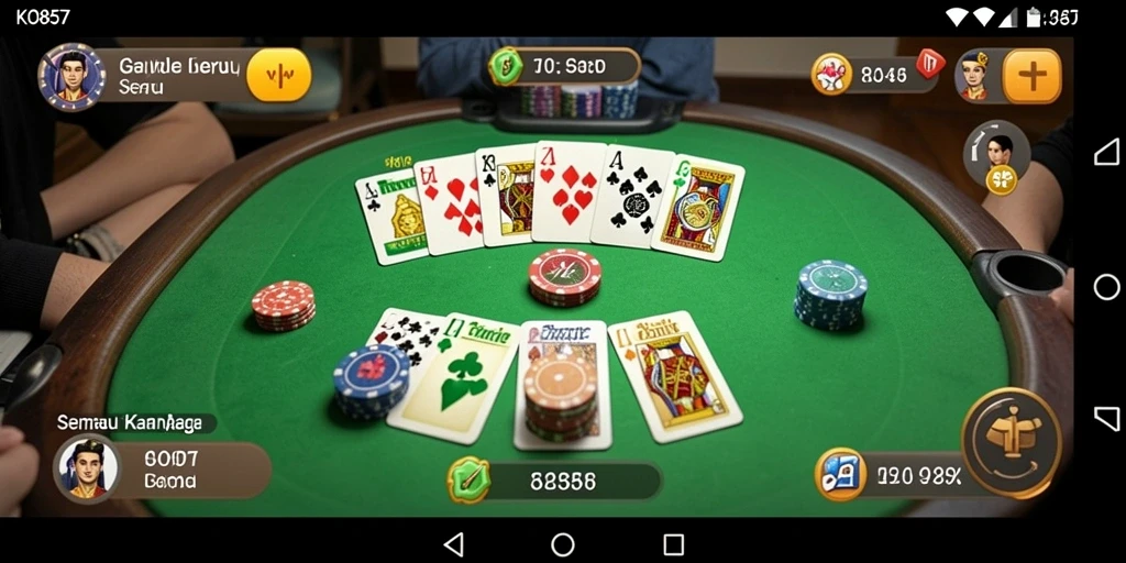 Tampilan gameplay Gaple yang menarik dan interaktif di KO857.