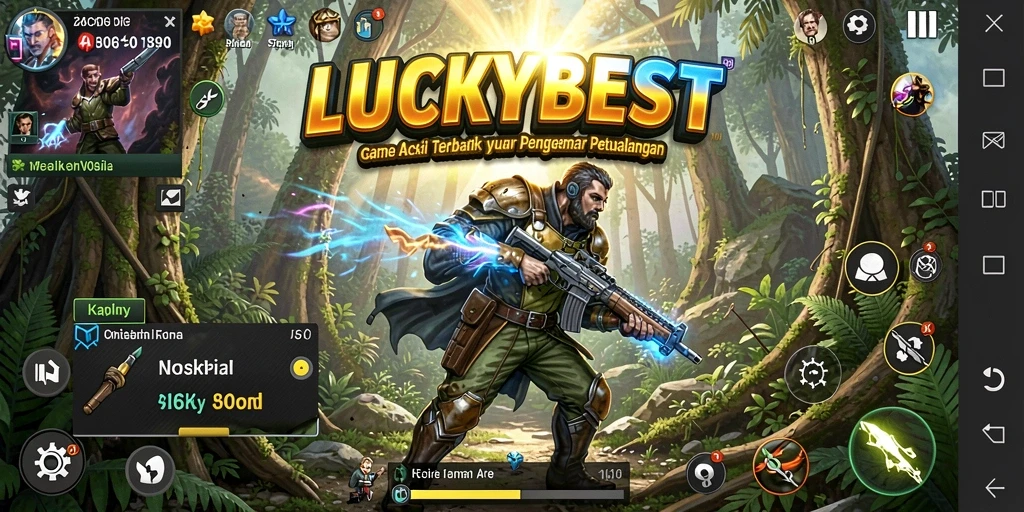 Screenshot utama LUCKYBEST menampilkan aksi seru dalam gameplay.