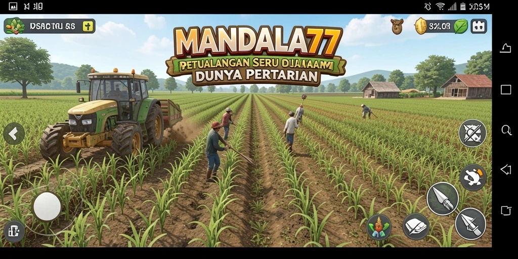 Gameplay MANDALA77 yang seru dan mendidik tentang pertanian.