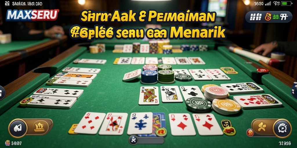 Screenshot gameplay MAXSERU yang menampilkan suasana bermain Gaple.