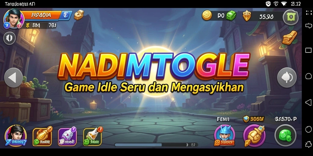 Screenshot gameplay NADIMTOGEL menampilkan suasana permainan Idle yang menarik.