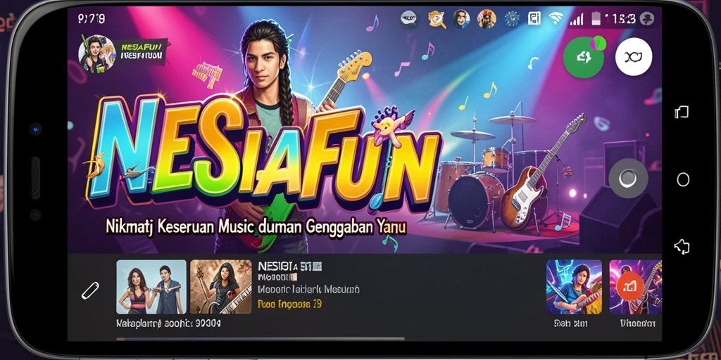 Screenshot utama NESIAFUN menunjukkan gameplay interaktif yang seru.