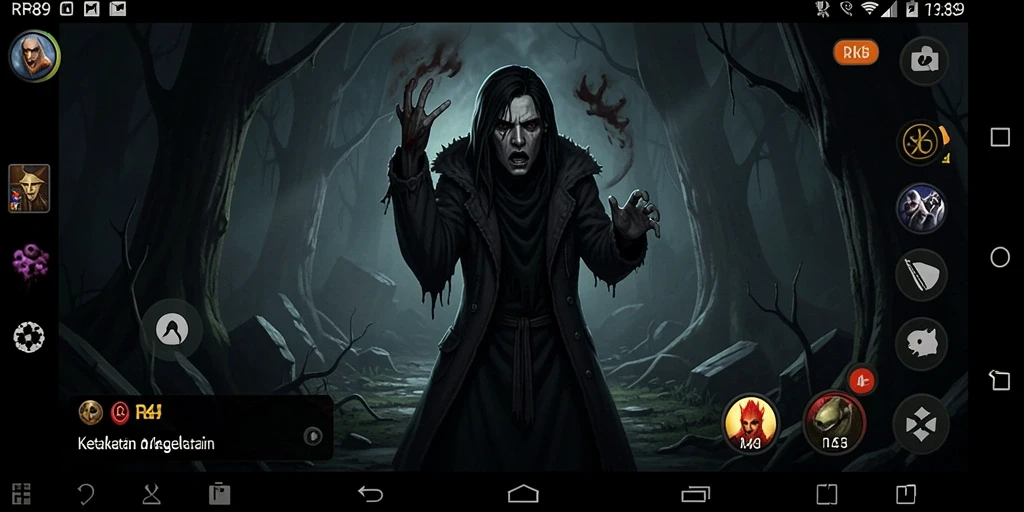 Screenshot gameplay RR89 yang menyeramkan dan mencekam.