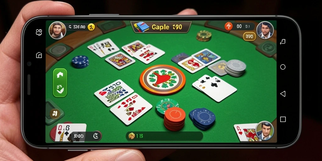 Screenshot gameplay S80 menampilkan aksi seru permainan Gaple.