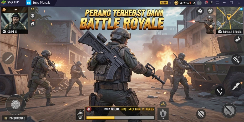 Tampilan menarik dari gameplay SVIP1 dalam pertarungan Battle Royale.