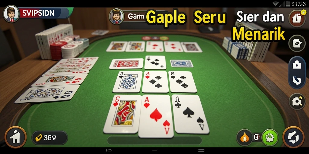 Tampilan gameplay Gaple yang seru dan interaktif.